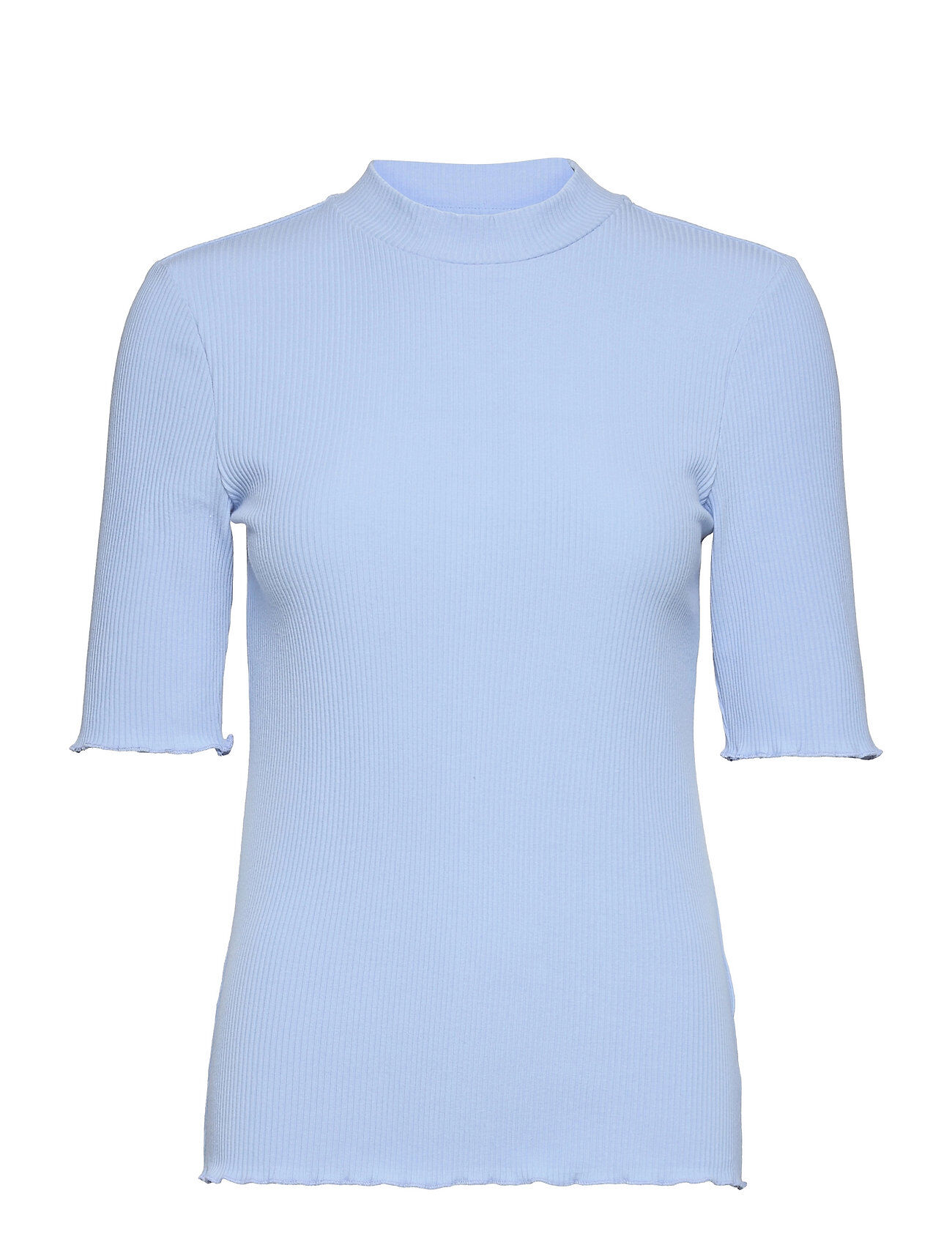 Selected Femme Slfanna 2/4 Crew Neck Tee T-shirts & Tops Short-sleeved Blå Selected Femme