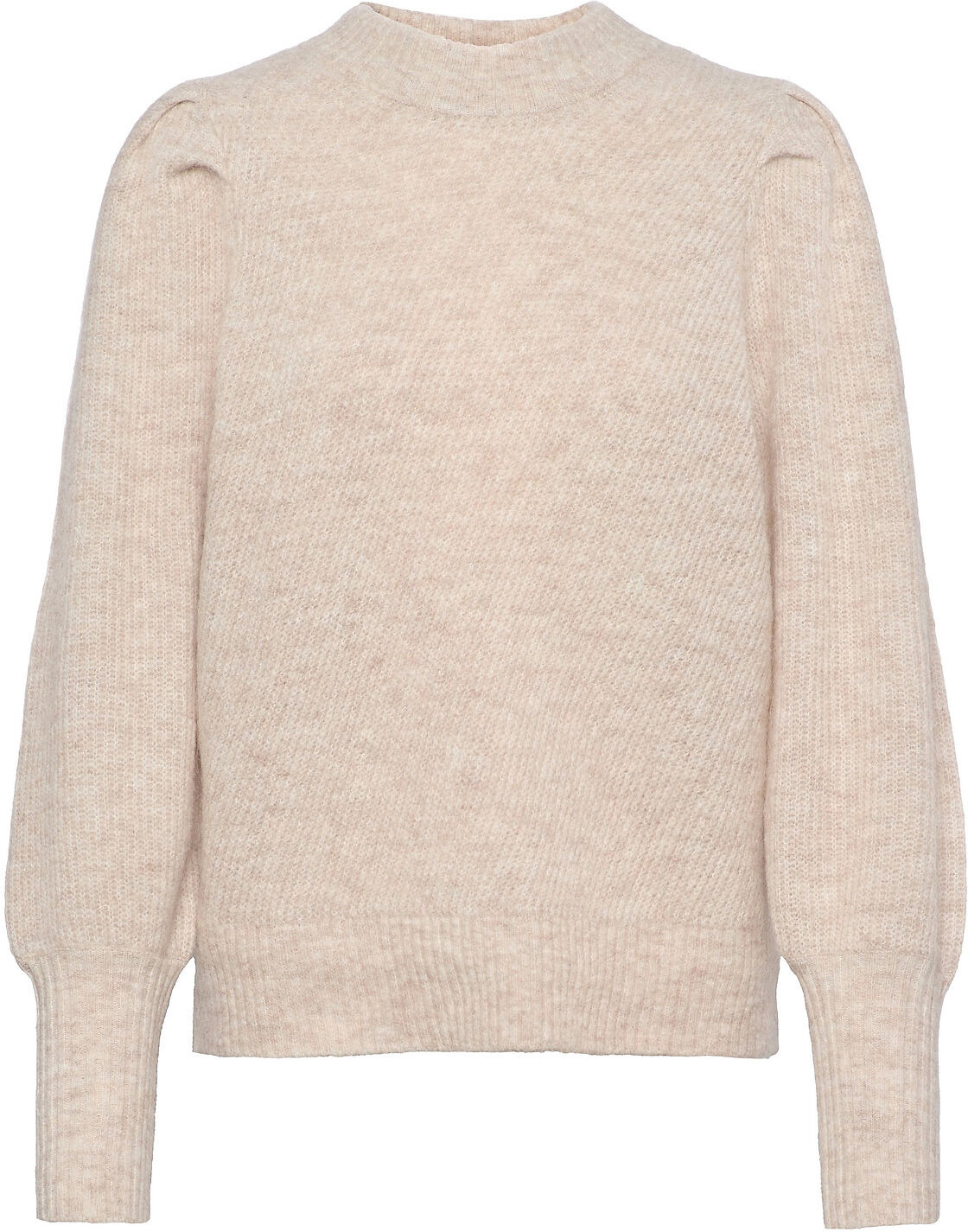 Selected Femme Slflinna-Mia Ls Knit O-Neck B Pullover Beige Selected Femme