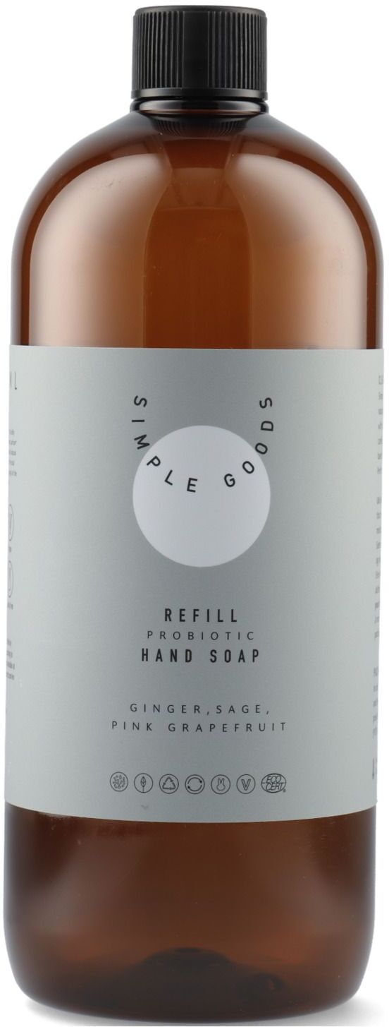 Simple Goods Refill Hand Soap Ginger, Sage & Grapefruit 1000 Ml Beauty WOMEN Home Hand Soap Liquid Hand Soap Brun Simple Goods