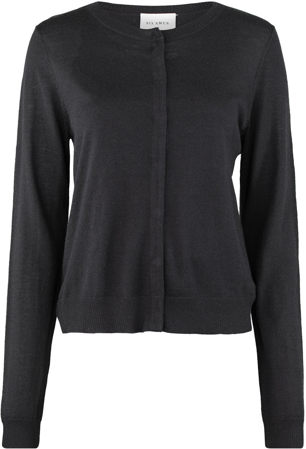 Six Ames Ulla Strikkegenser Cardigan Svart Six Ames