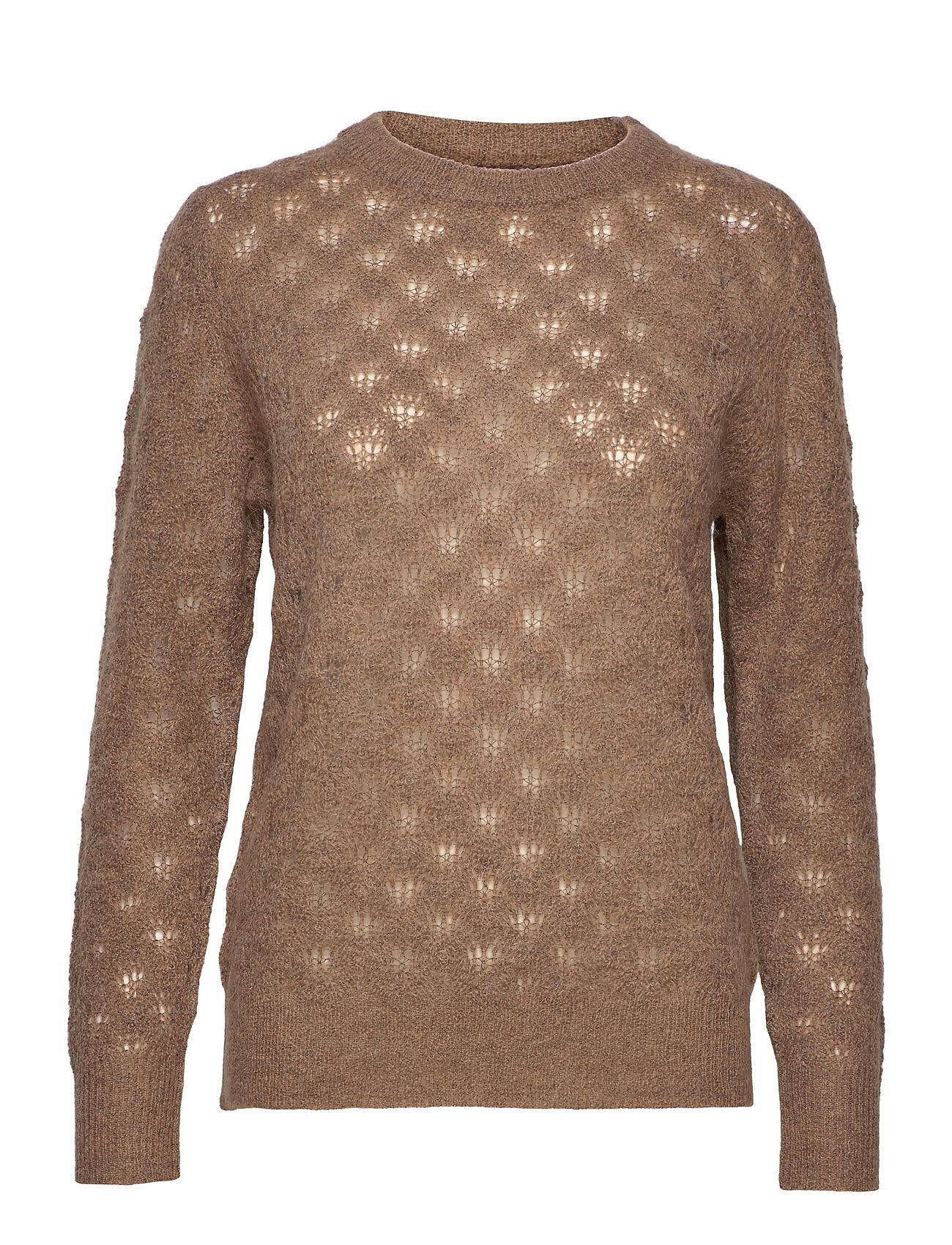 Soaked in Luxury Sltuesday Pointelle Pullover Ls Pullover Brun Soaked In Luxury