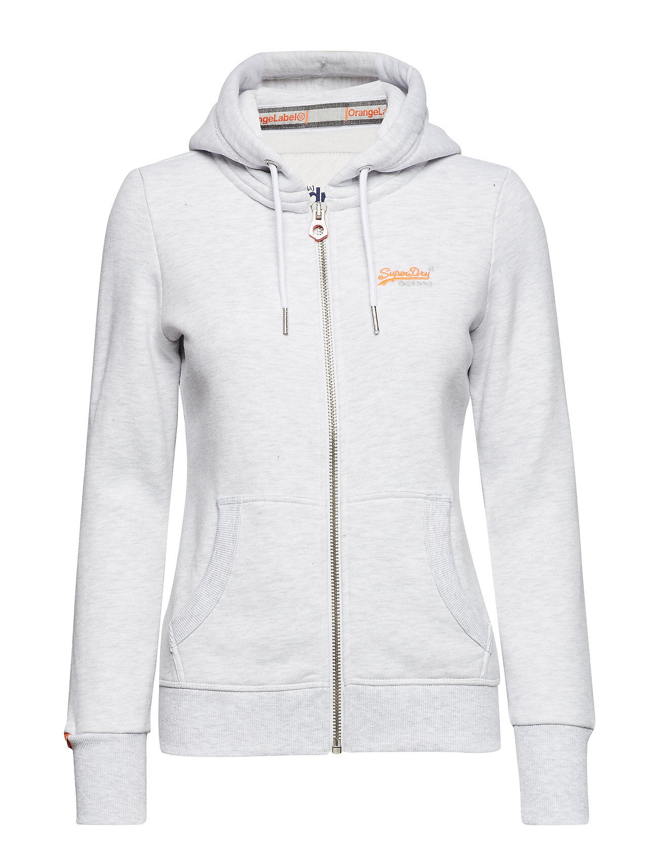 Superdry Orange Label Ziphood Hettegenser Genser Hvit Superdry