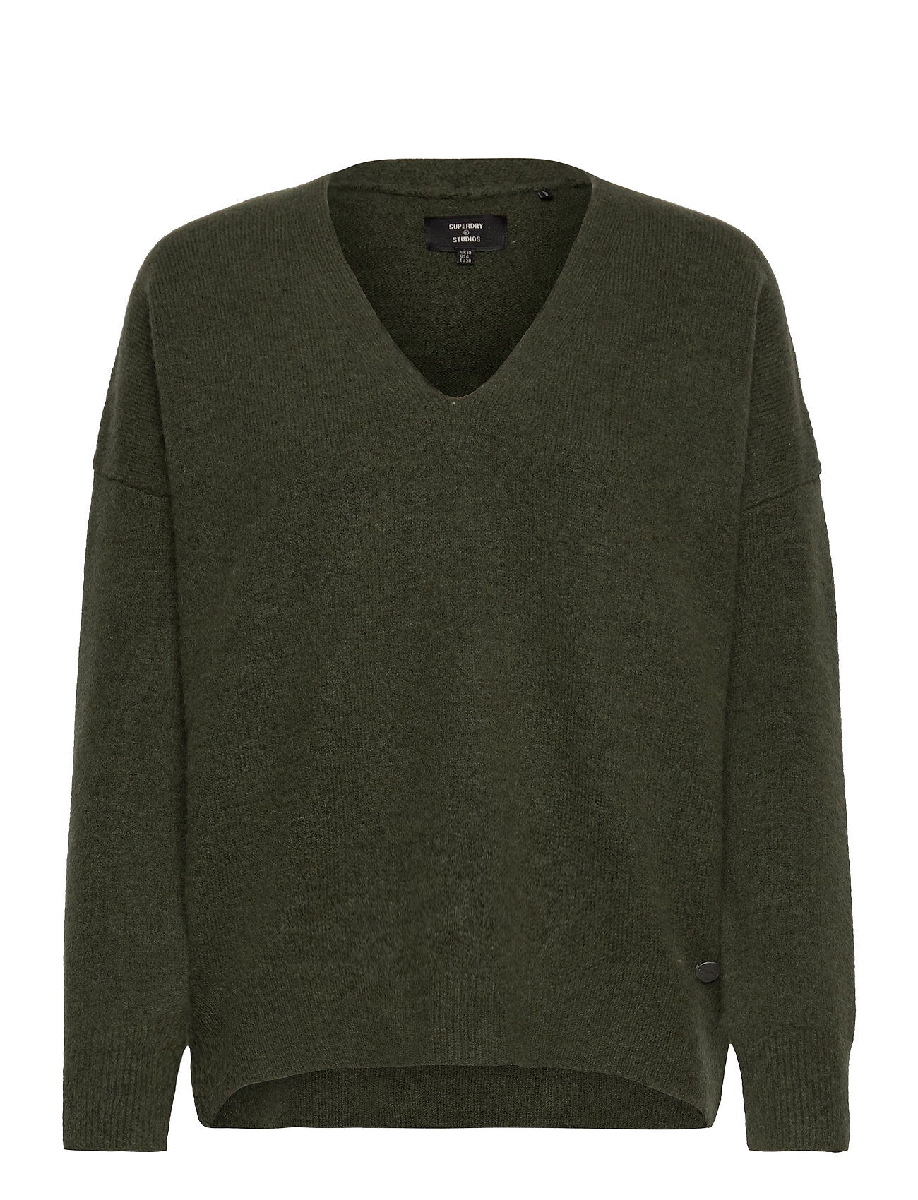 Superdry Studios Slouch Vee Knit Pullover Grønn Superdry