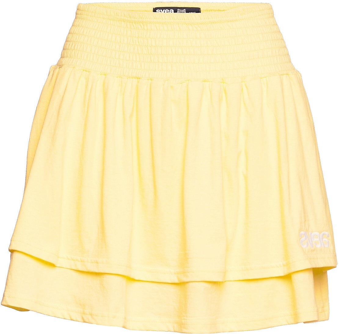 Svea Flounce Mini Skirt Kort Skjørt Gul Svea