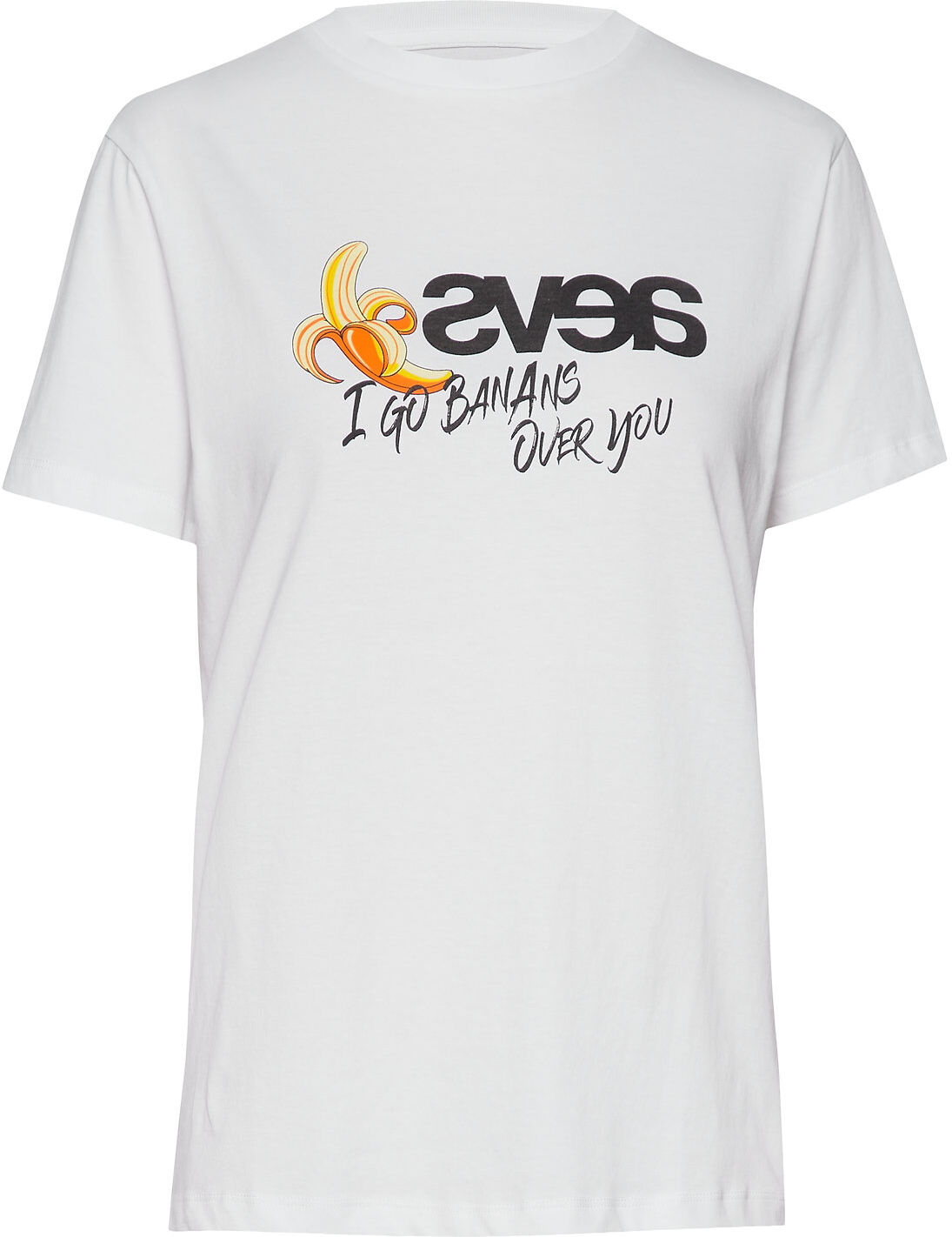 Svea Everyday Tee - I Go Bananas T-shirts & Tops Short-sleeved Hvit Svea