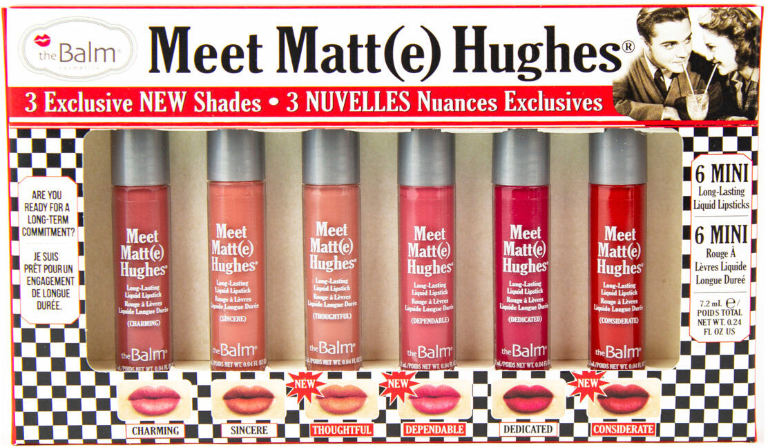 The Balm Meet Matte Hughes 6 Pack Mini Kit #14 Lipgloss Sminke Rosa The Balm