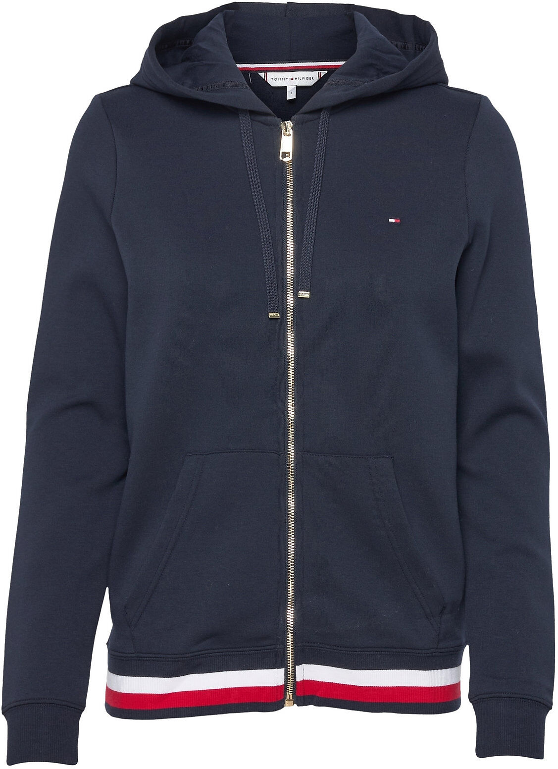 Tommy Hilfiger Heritage Zip-Through Hoodie Hettegenser Genser Svart Tommy Hilfiger