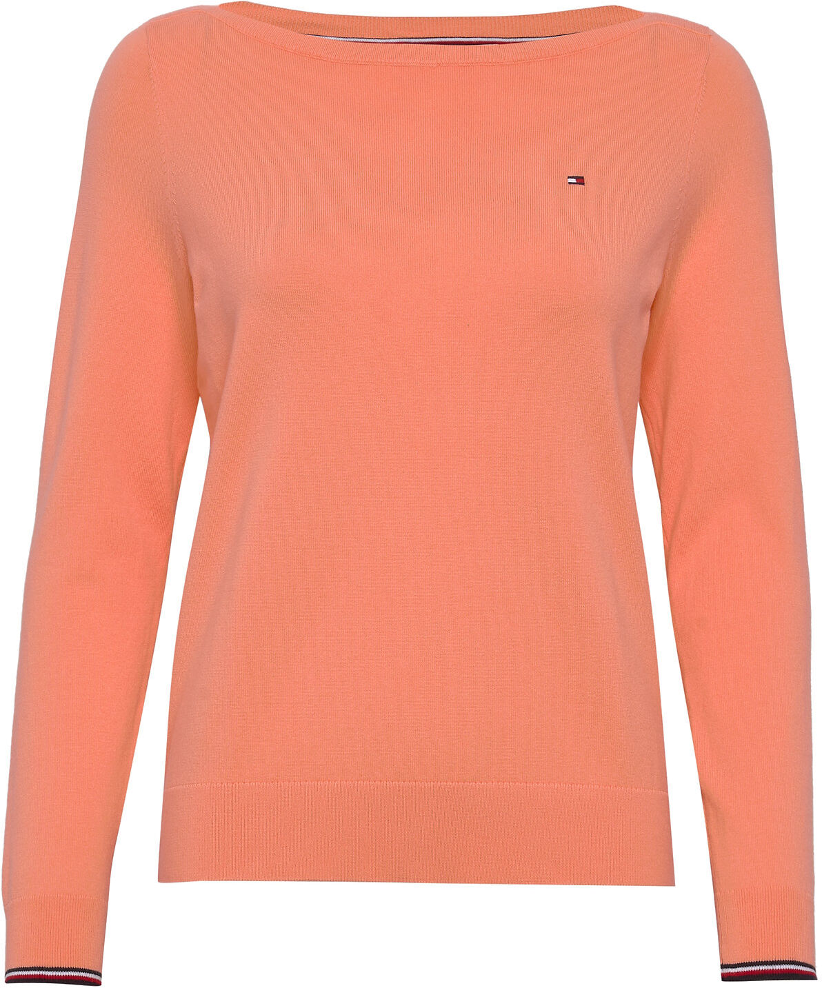 Tommy Hilfiger New Ivy Boat-Nk Swtr T-shirts & Tops Long-sleeved Oransje Tommy Hilfiger