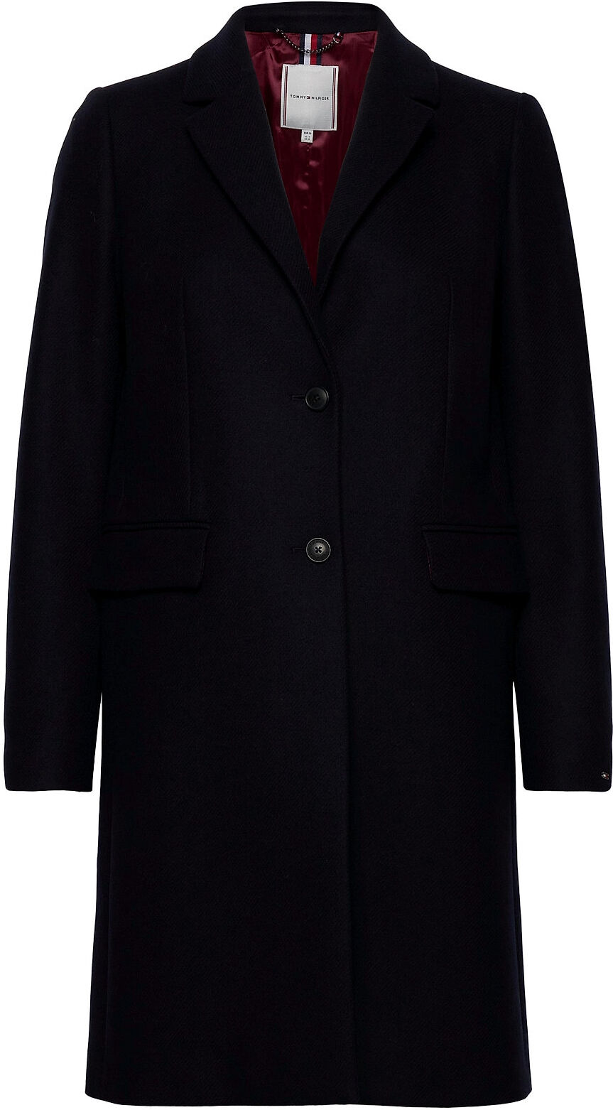 Tommy Hilfiger Th Ess Wool Blend Classic Coat Outerwear Coats Winter Coats Blå Tommy Hilfiger