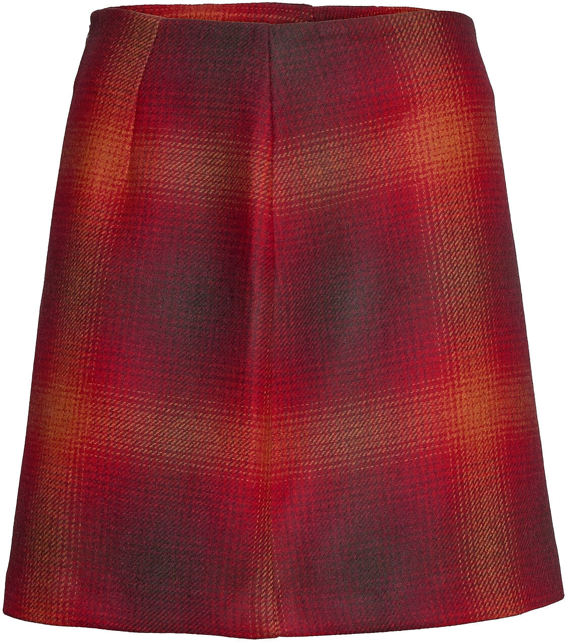 Tommy Hilfiger Wool Shadow Check Short Skirt Kort Skjørt Rød Tommy Hilfiger