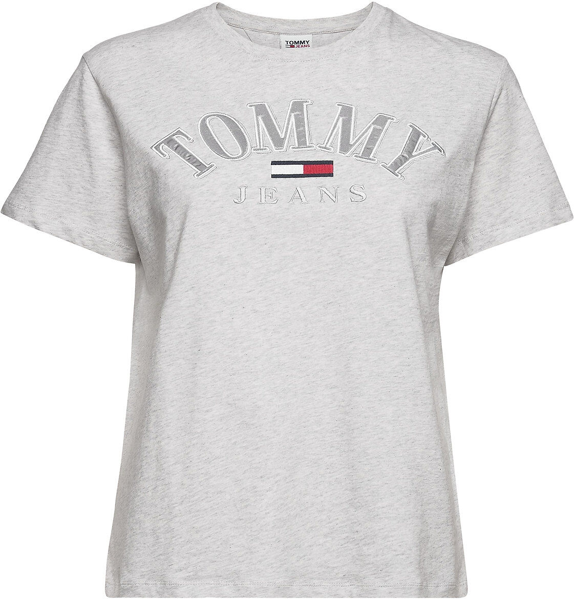 Tommy Jeans Tjw Relaxed College Logo Tee T-shirts & Tops Short-sleeved Sølv Tommy Jeans