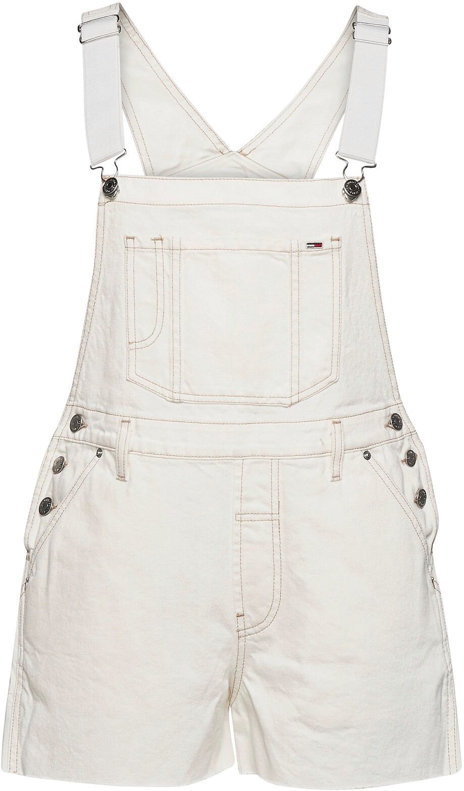 Tommy Jeans Over Dungaree Short Sspwr Jumpsuit Hvit Tommy Jeans