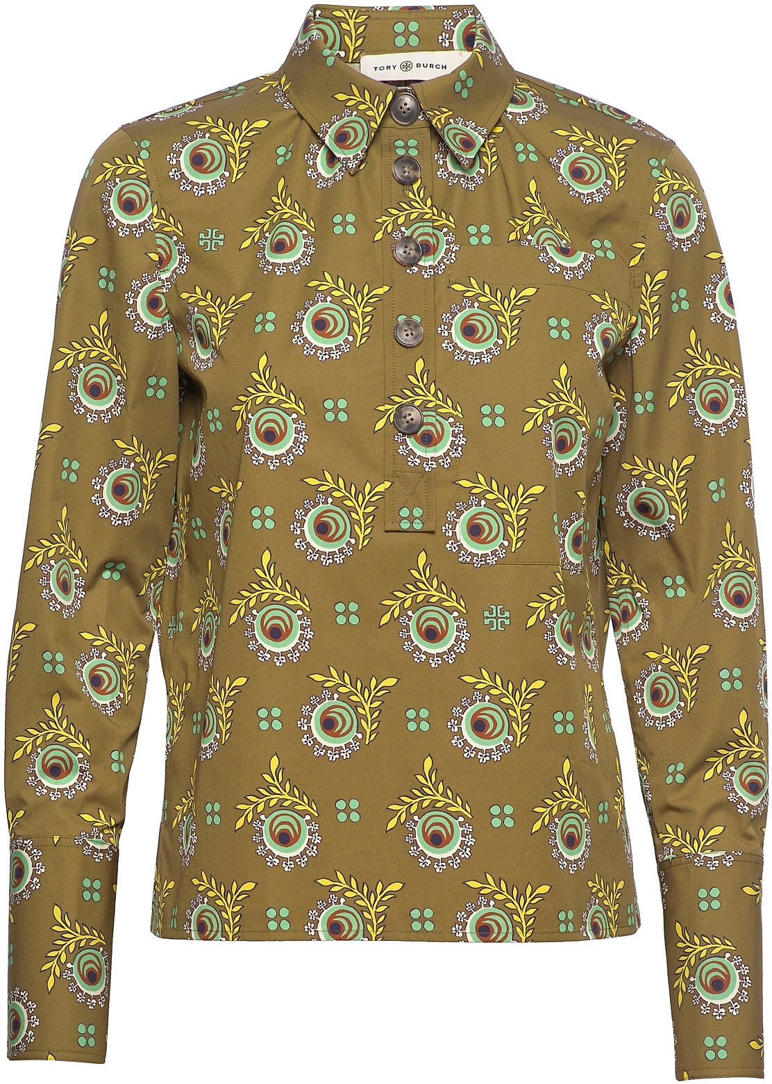 Tory Burch Cotton Poplin Shirt Bluse Langermet Multi/mønstret Tory Burch