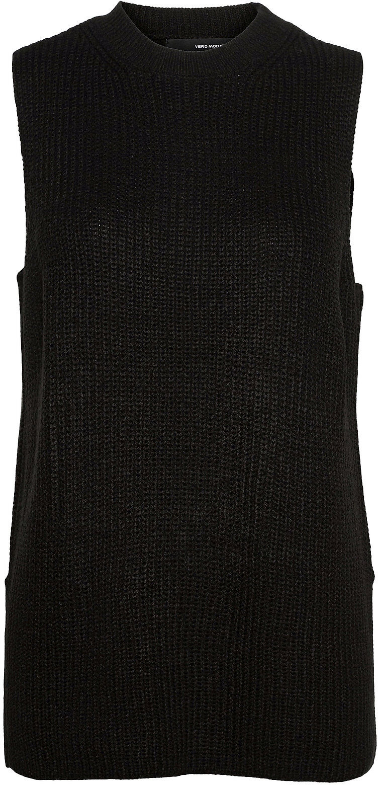 Vero Moda Vmlea Sl O-Neck Vest Vests Knitted Vests Svart Vero Moda