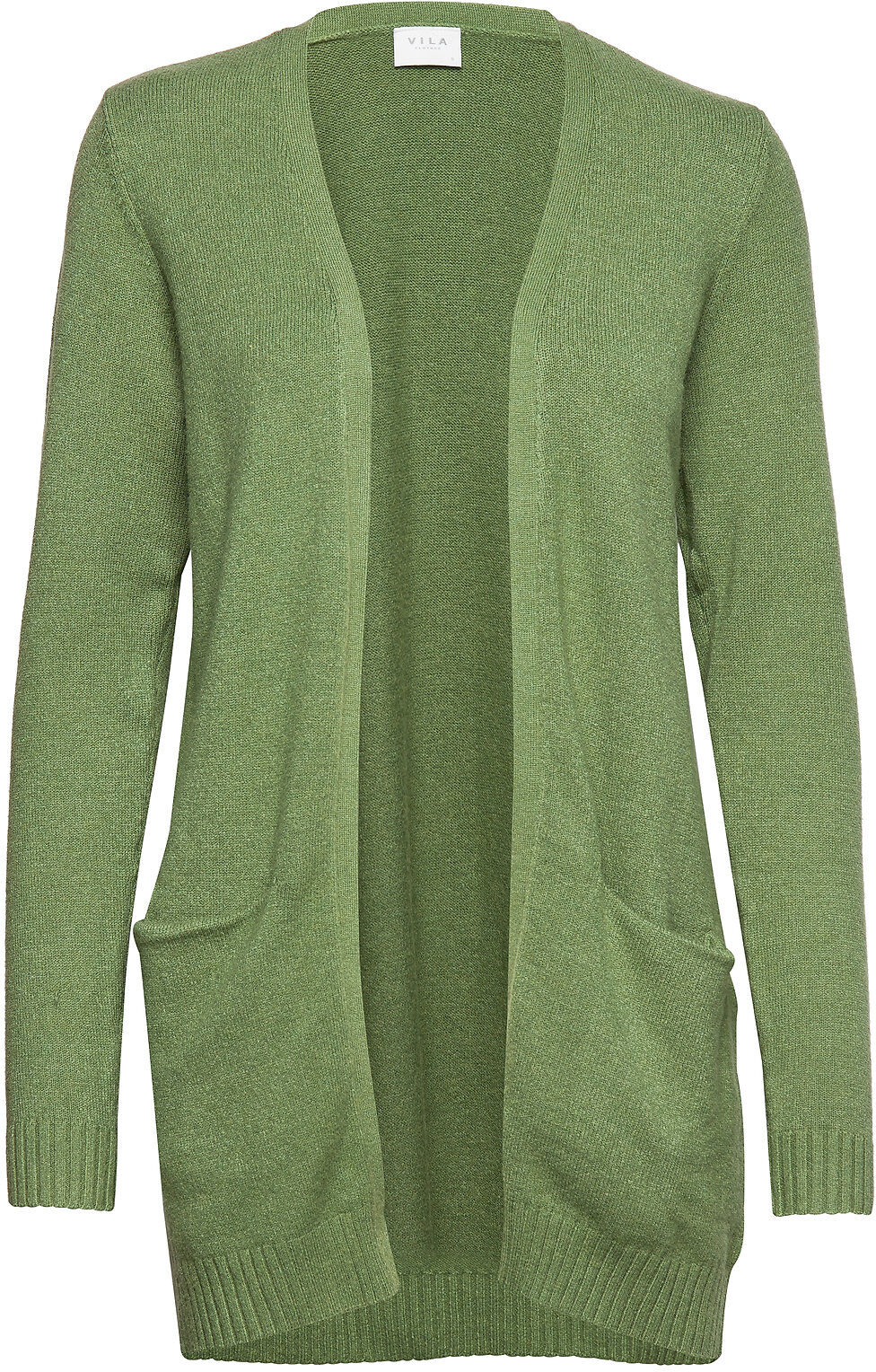 Vila Viril Open L/S Knit Cardigan - Strikkegenser Cardigan Grønn Vila