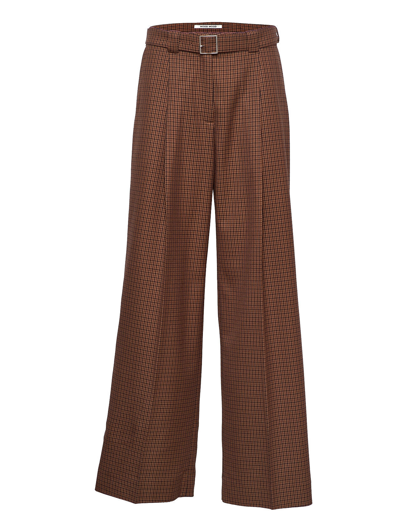 Wood Wood Rachel Wool Twill Trousers Bukser Med Rette Ben Multi/mønstret Wood Wood