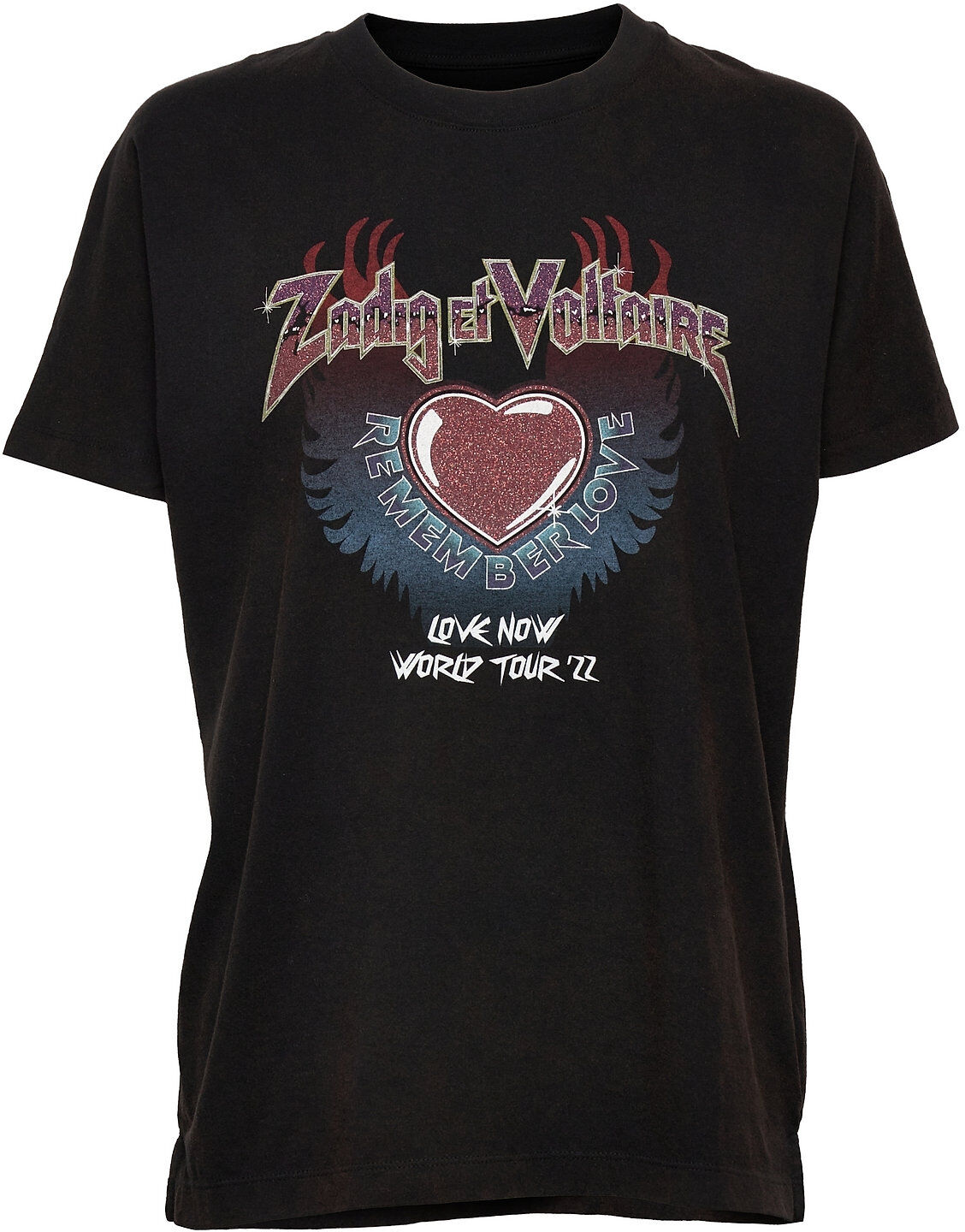 Zadig & Voltaire Tom Compo Concert T-shirts & Tops Short-sleeved Svart Zadig & Voltaire