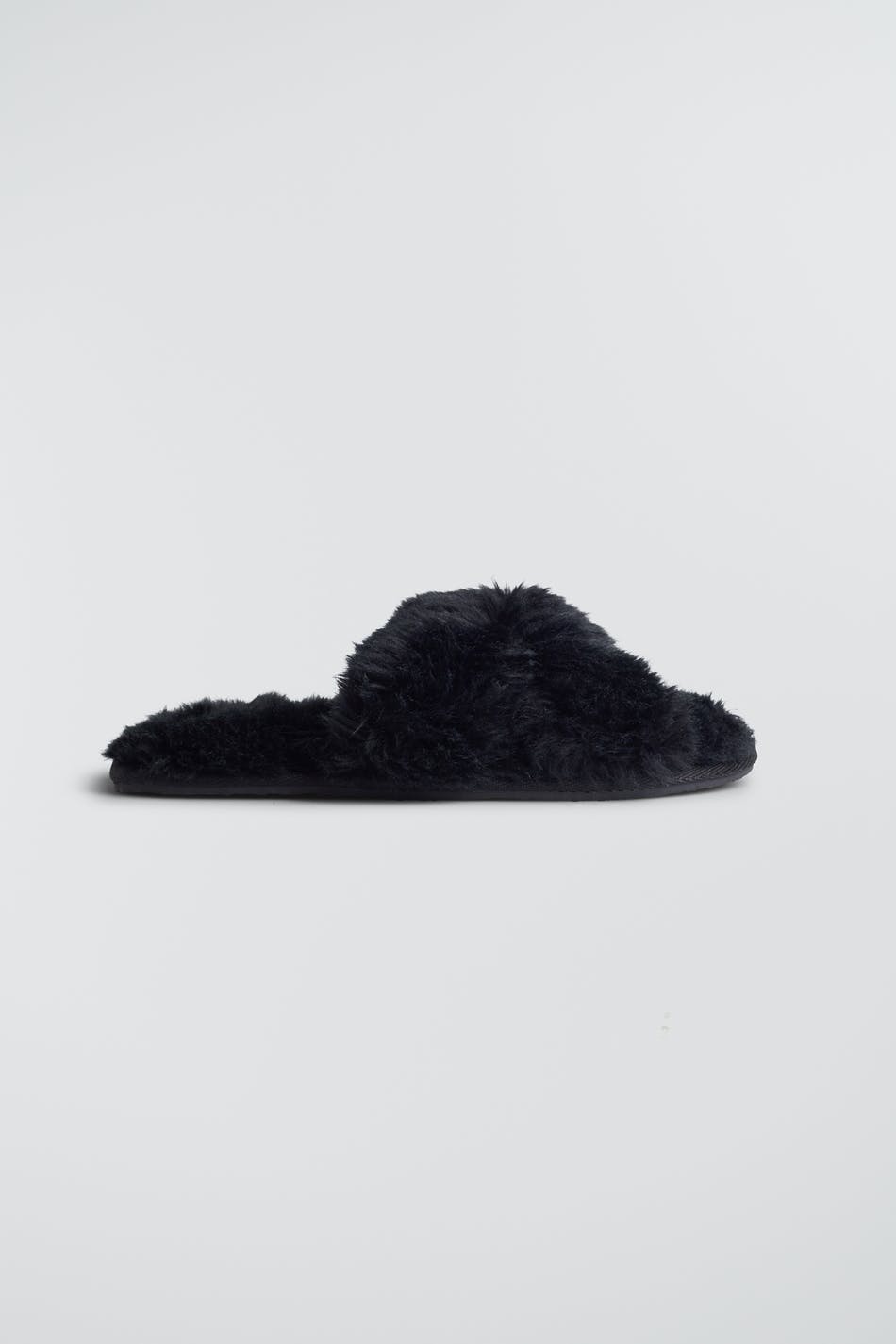Gina Tricot Faux fur slippers 38/39  Black (9000)
