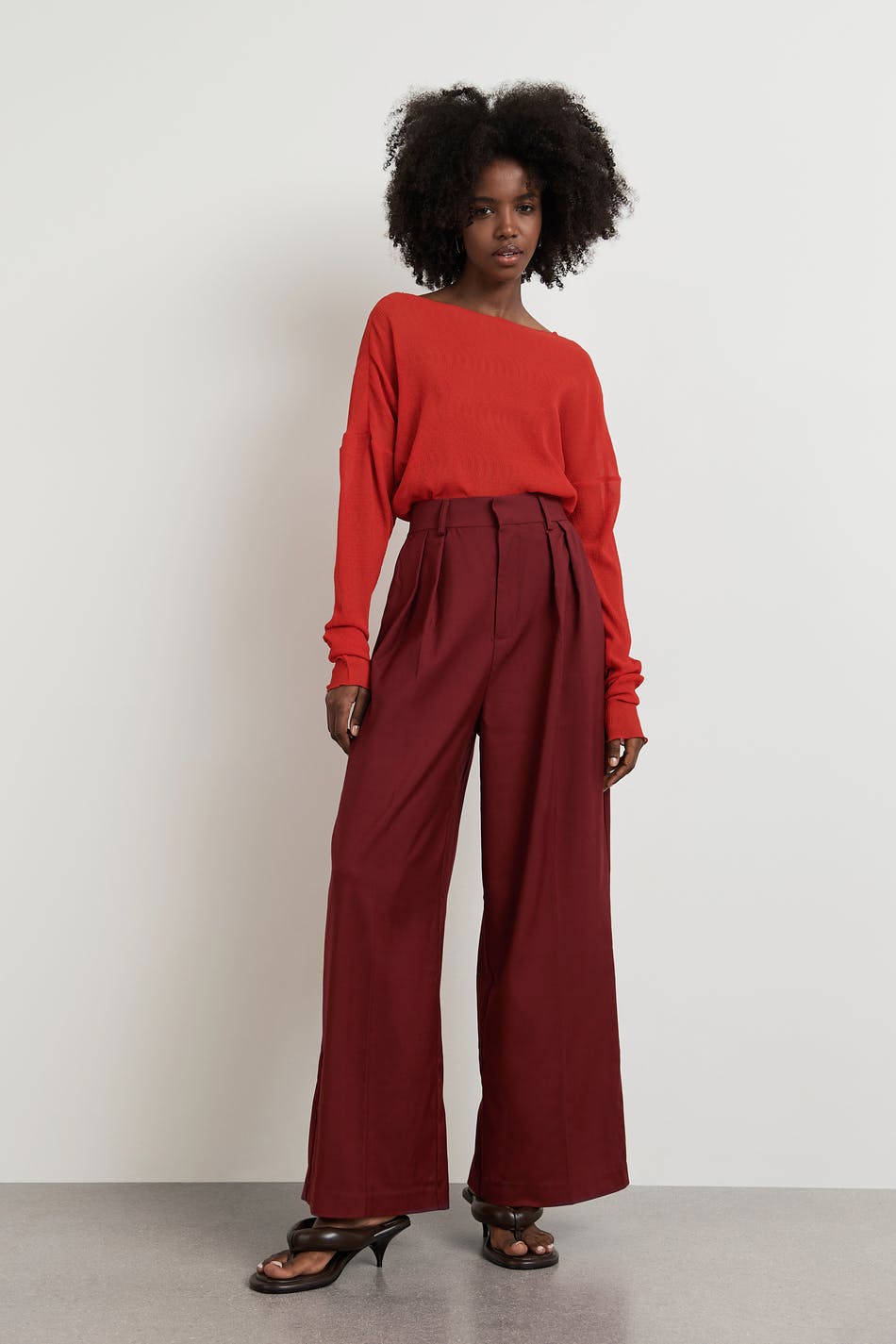 Gina Tricot Olivia trousers 44  Sundried tomato (3988)