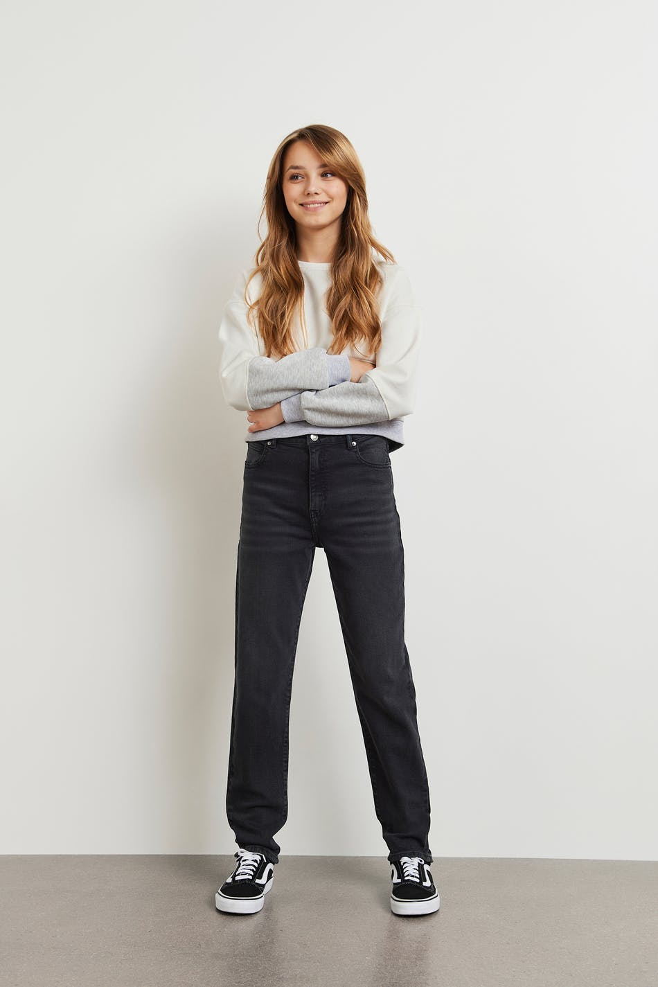 Gina Tricot Mom jeans 146  Offblack