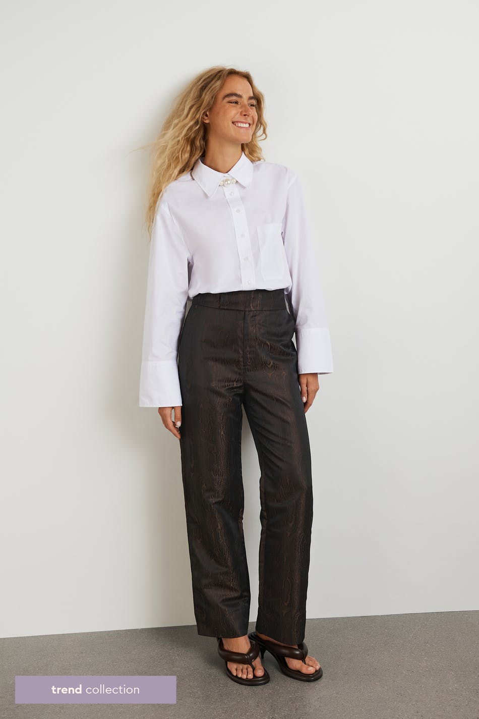 Gina Tricot Amor TREND trousers XS  Brown