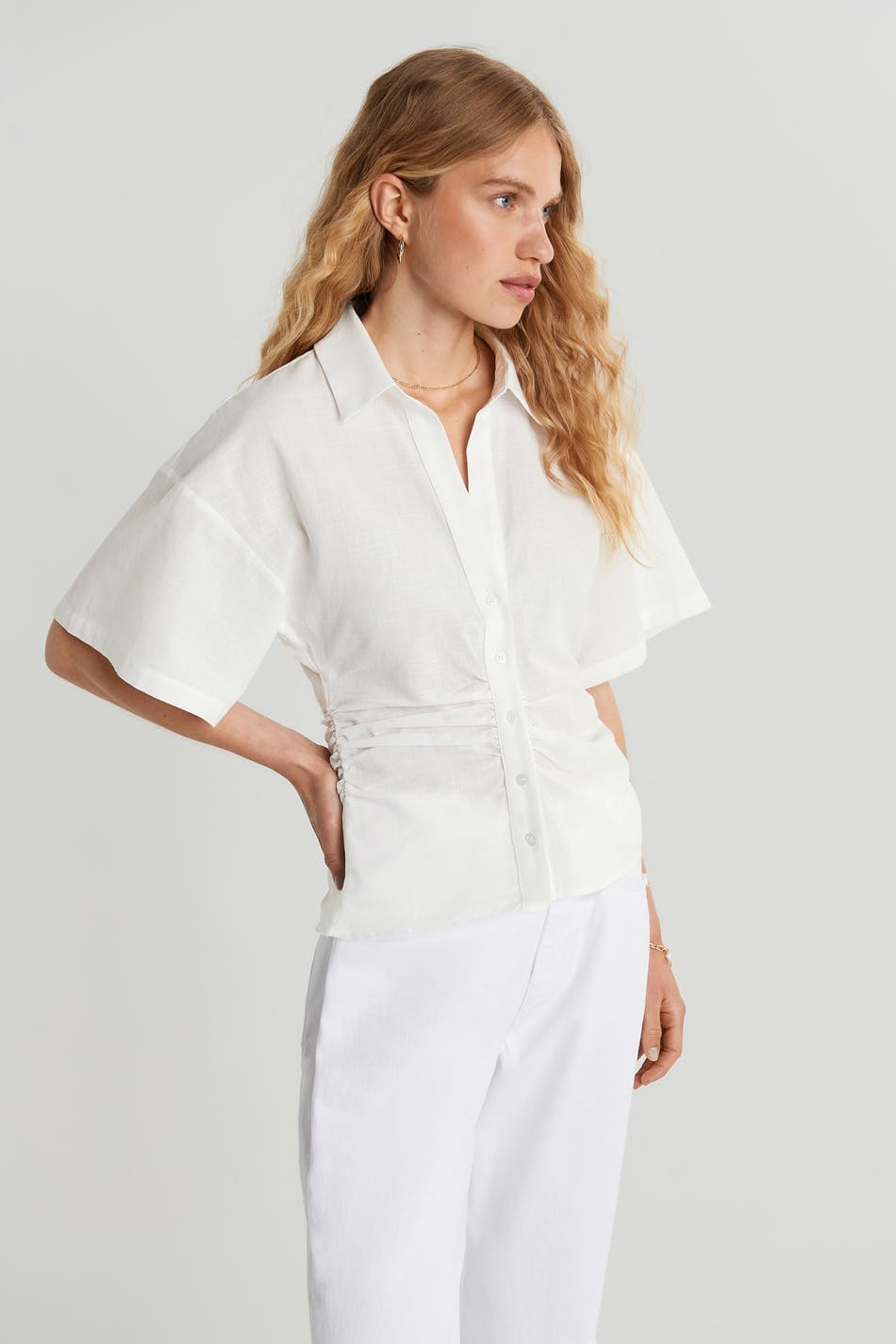 Gina Tricot Juliette shirt L  Offwhite