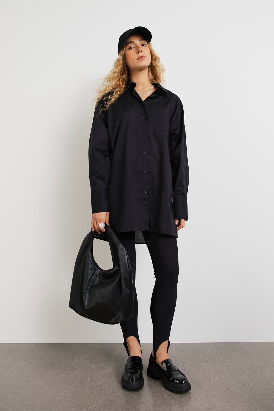 Gina Tricot Aliette poplin shirt S  Black (9000)