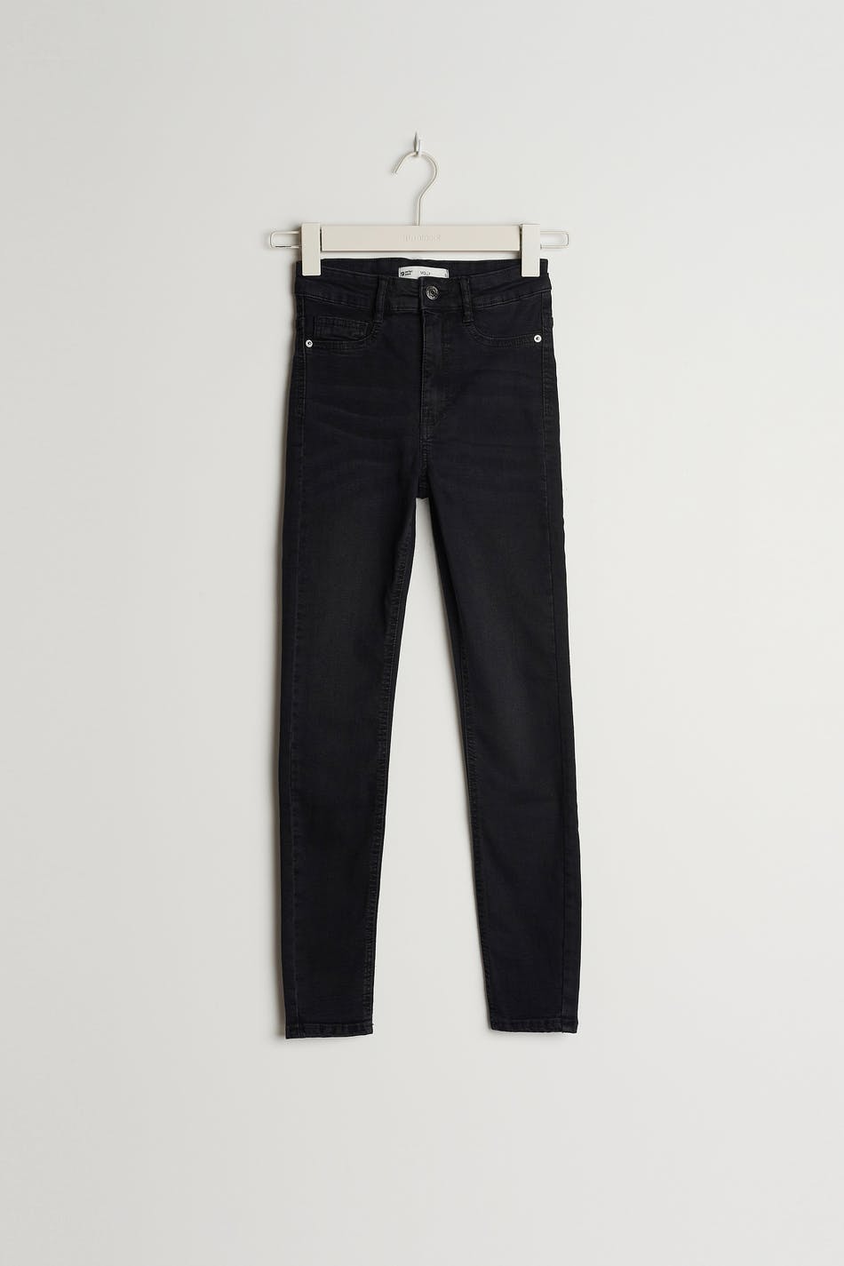 Gina Tricot Molly PETITE high w jeans XXS  Offblack