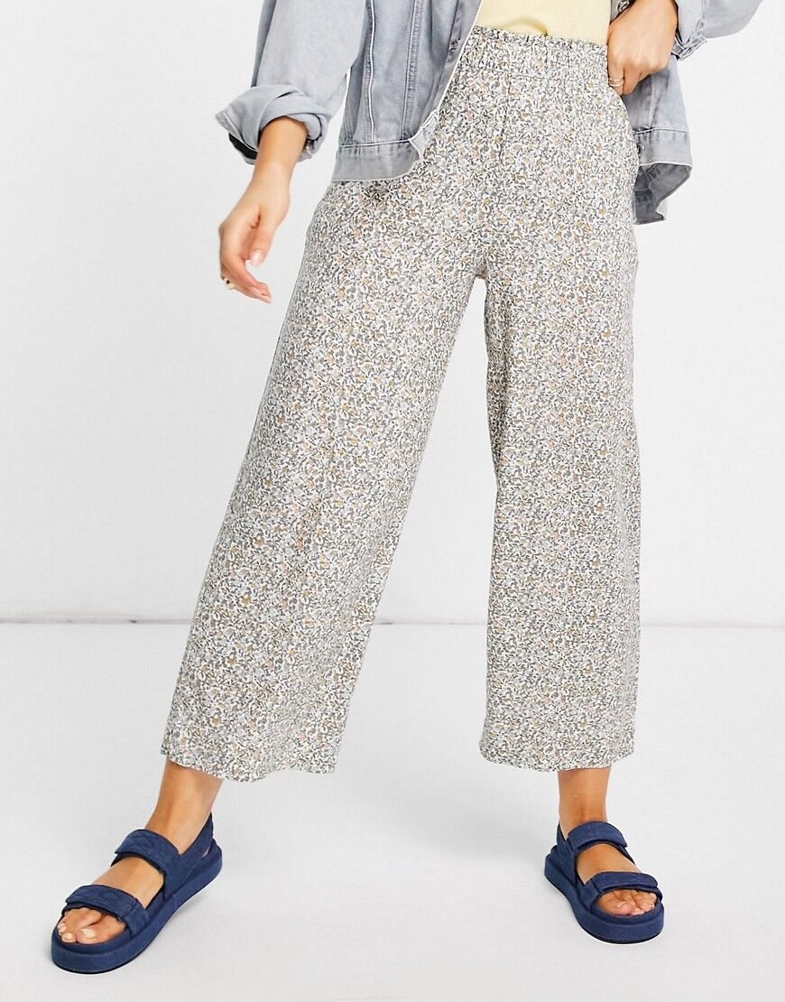 Abercrombie & Fitch pull on wide leg pants in floral print-Multi  Multi