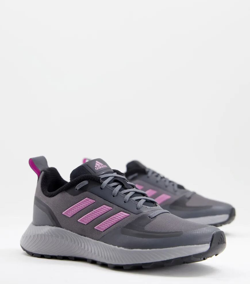 adidas performance adidas Falcon 2.0 trail trainers in dark grey  Grey