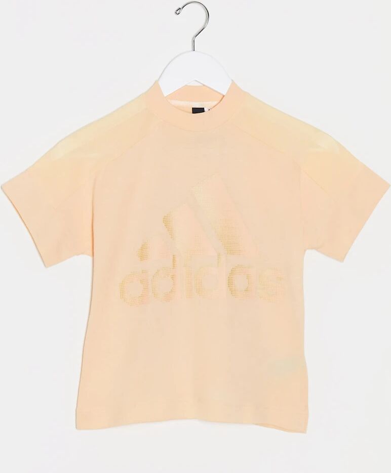 adidas Glam t-shirt in cream-White  White