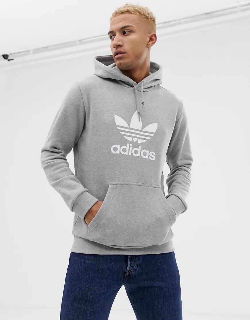 adidas Originals Trefoil hoodie in grey  Grey