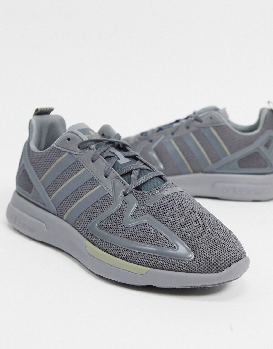 adidas Originals ZX 2K Flux trainers in grey  Grey