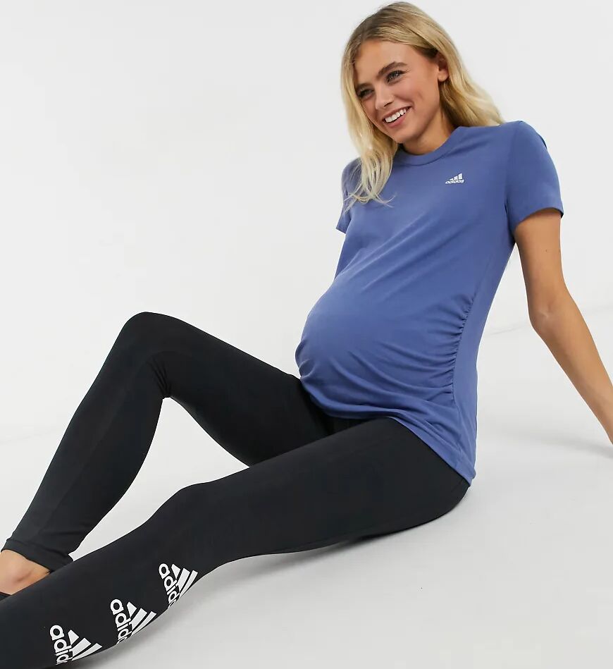 adidas performance adidas Training maternity t-shirt in blue  Blue