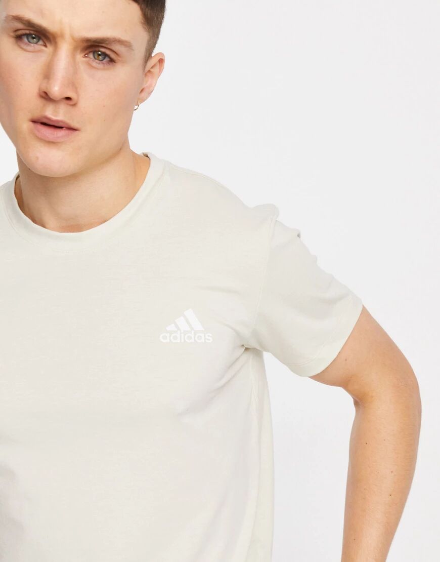 adidas performance adidas Yoga tech t-shirt in stone-Neutral  Neutral