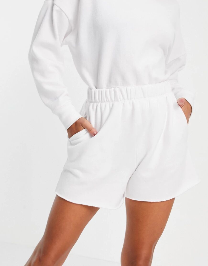 Aerie co-ord lounge high rise shorts in white  White