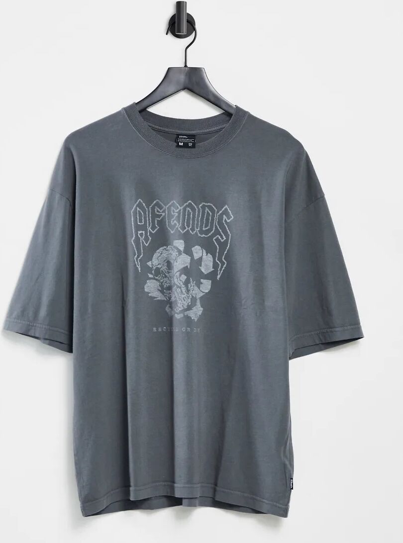 Afends recycle or die t-shirt in grey  Grey