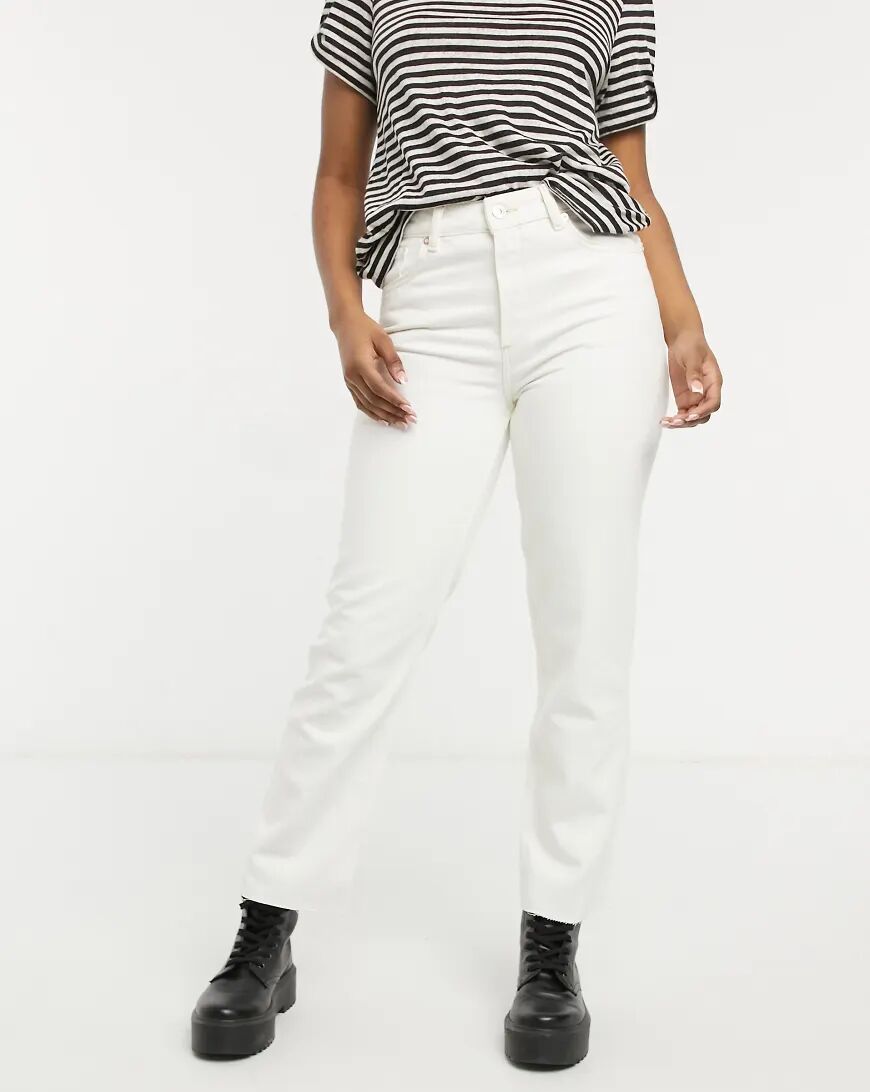 AllSaints straight leg jeans in white  White