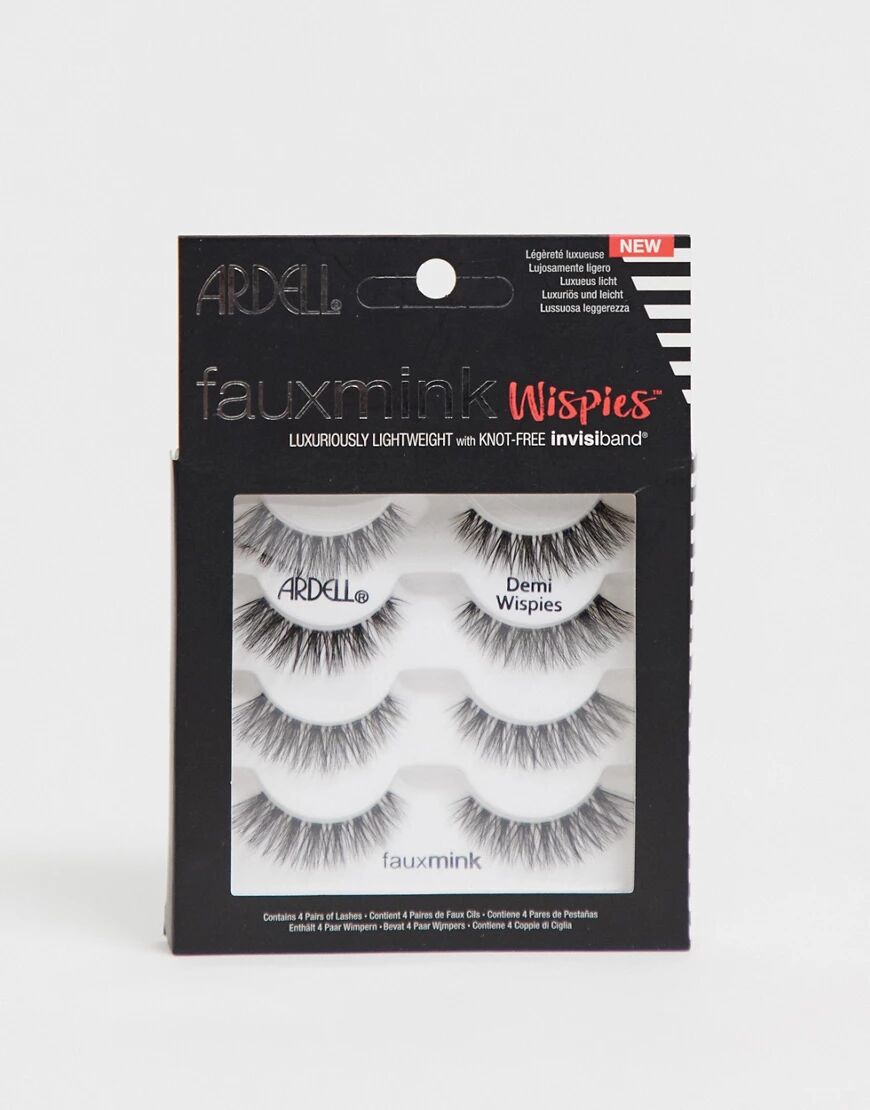 Ardell Faux Mink Lashes Demi Wispies Multipack (x4)-Black  Black