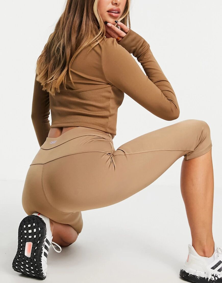 ASOS 4505 capri legging with detachable bag-Brown  Brown