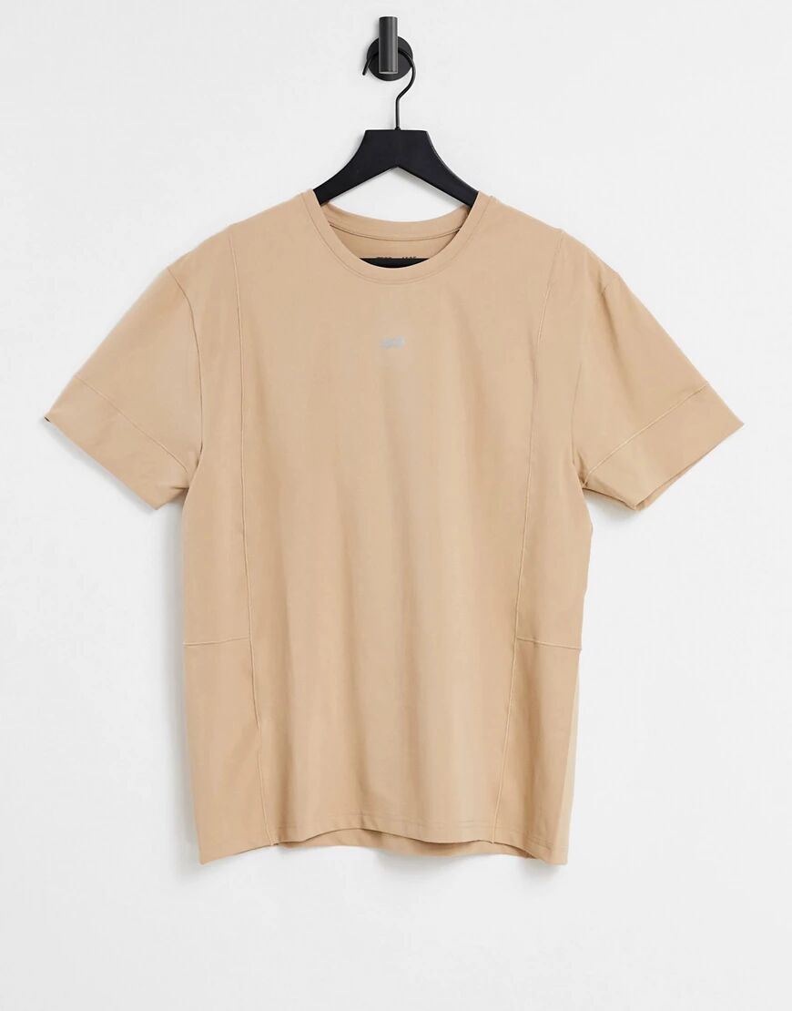 ASOS 4505 easy fit yoga t-shirt in soft touch jersey-Neutral  Neutral