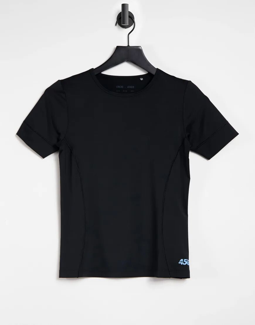 ASOS 4505 fitted t-shirt with seam detail-Blue  Blue