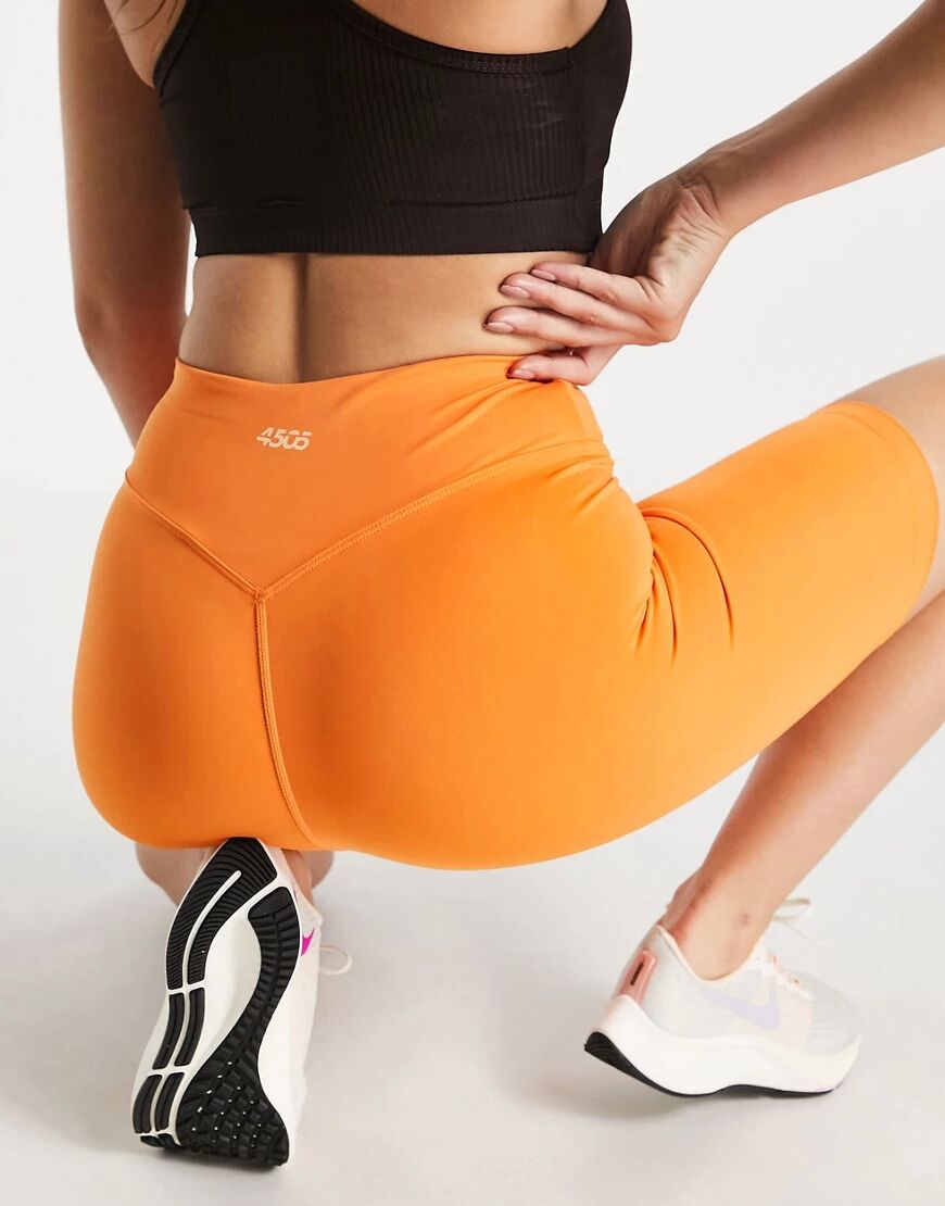 ASOS 4505 icon booty legging short with bum sculpt detail-Orange  Orange