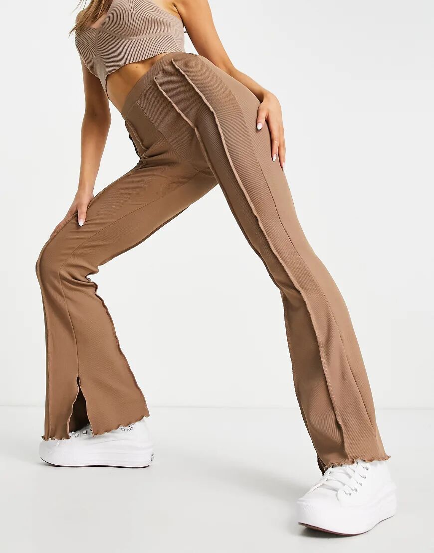 ASOS 4505 jersey trousers with seaming details-Brown  Brown