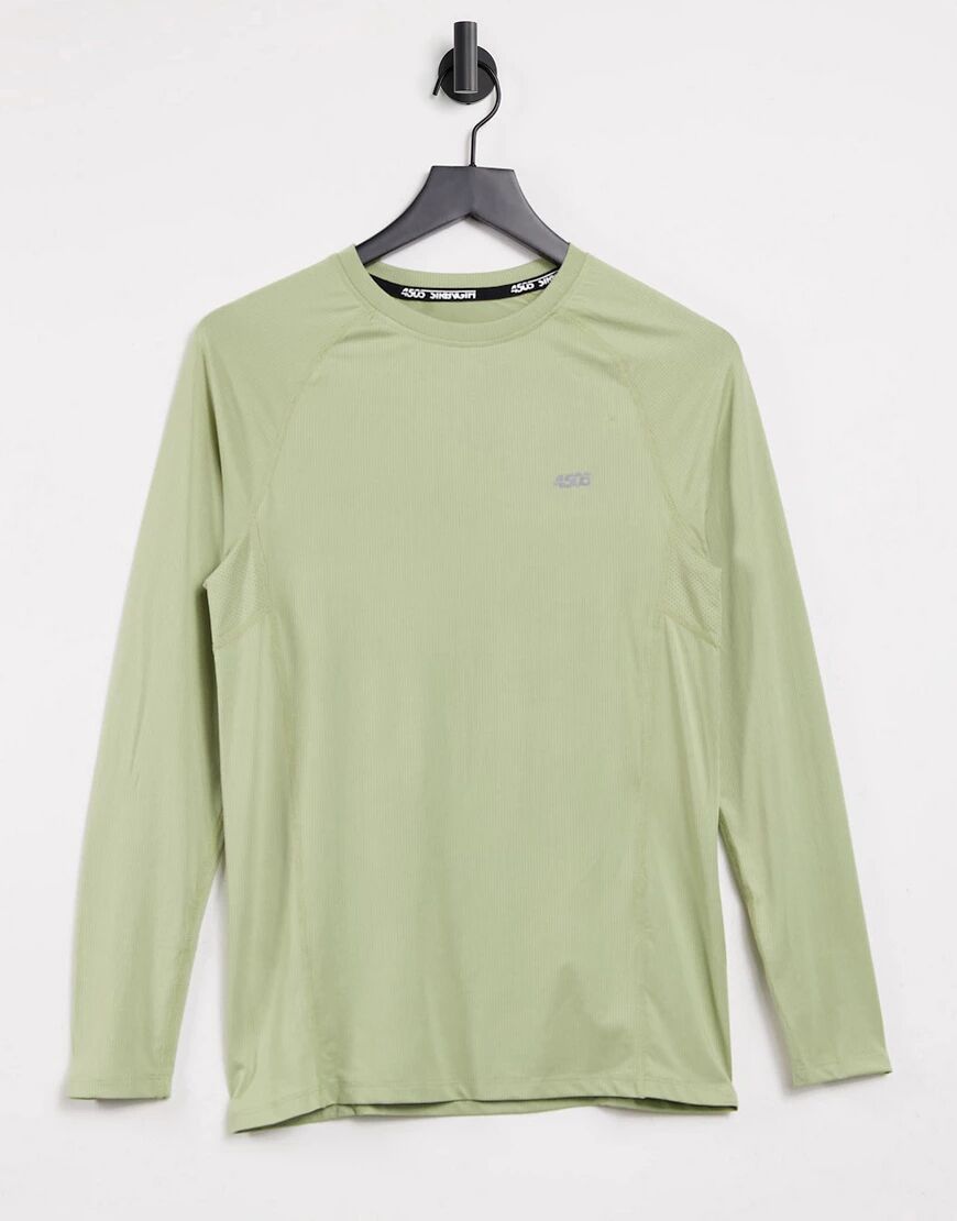 ASOS 4505 muscle training long sleeve t-shirt with quick dry in sage-Green  Green