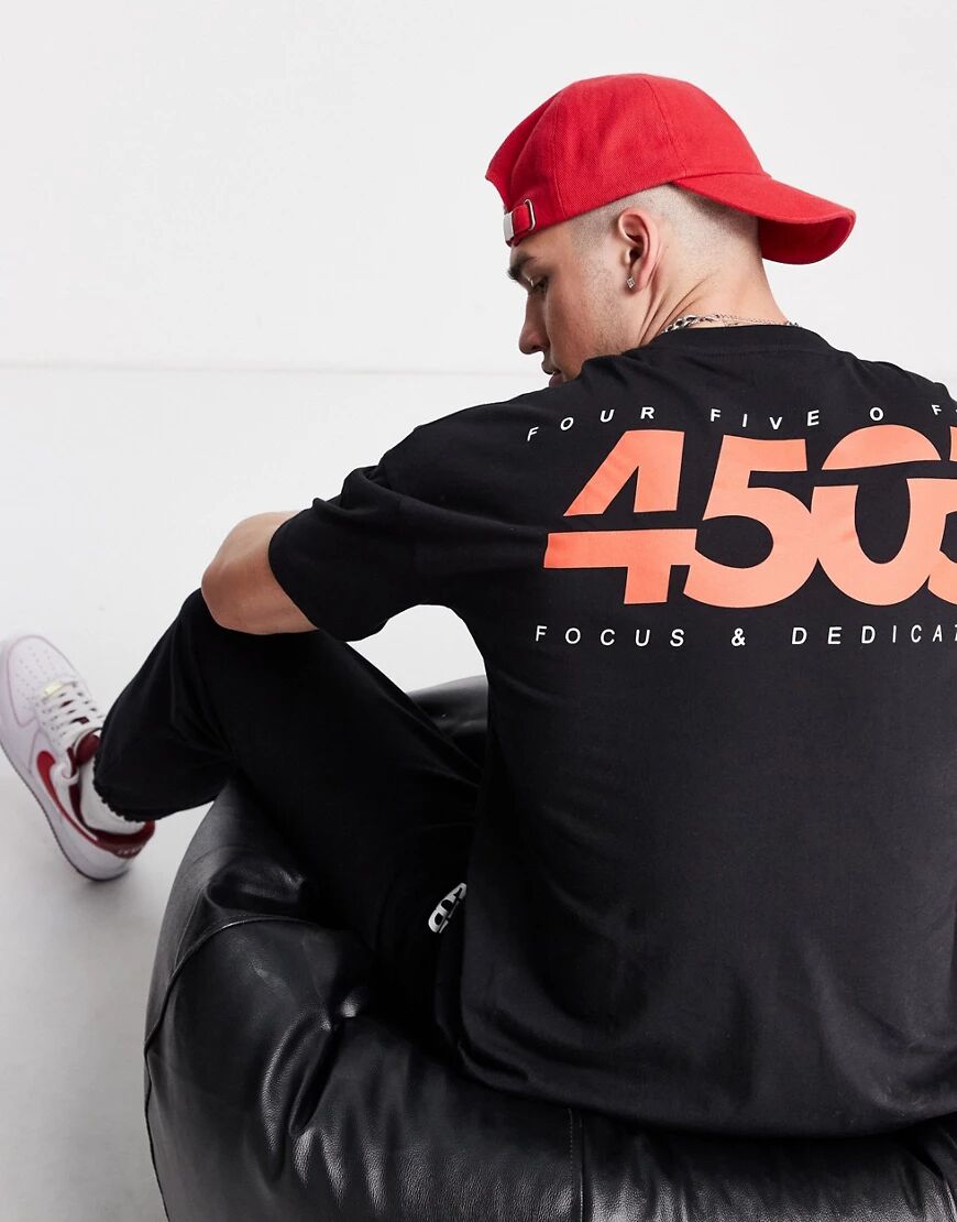 ASOS 4505 oversized t-shirt with back print-Black  Black