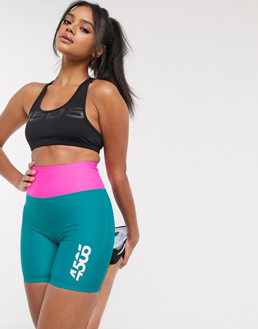 ASOS 4505 run legging short with contrast waist-Green  Green