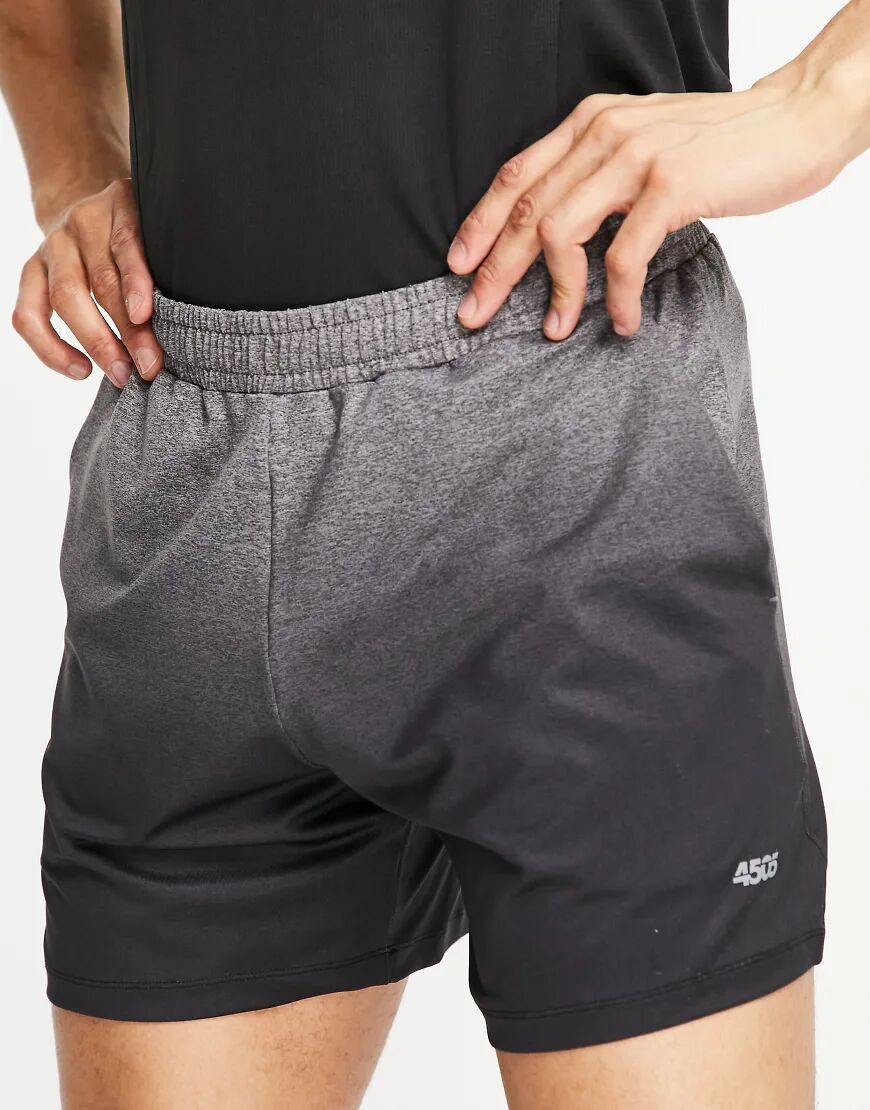 ASOS 4505 training shorts in charcoal marl ombre-Grey  Grey