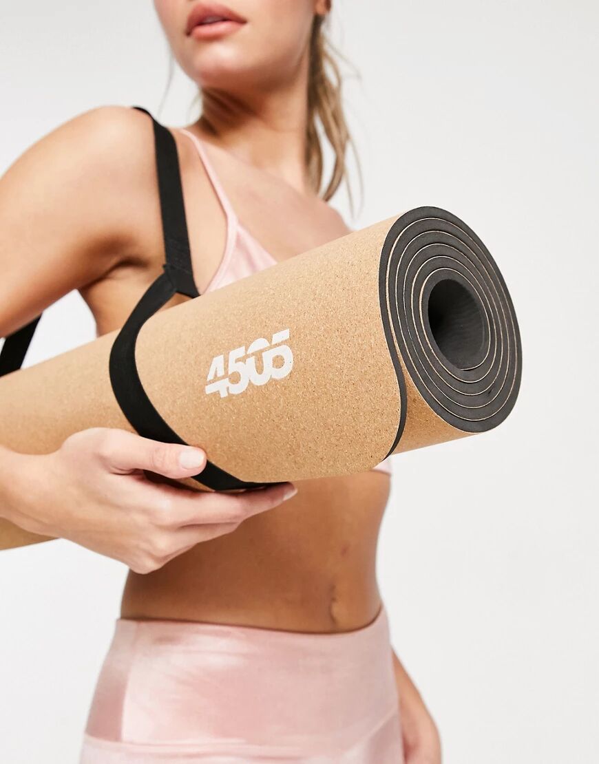 ASOS 4505 yoga mat with non-slip cork and carrier strap-Neutral  Neutral