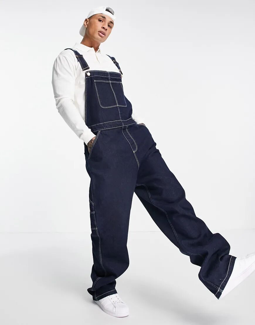 ASOS DESIGN ASOS Actual baggy denim dungarees in indigo-Blue  Blue